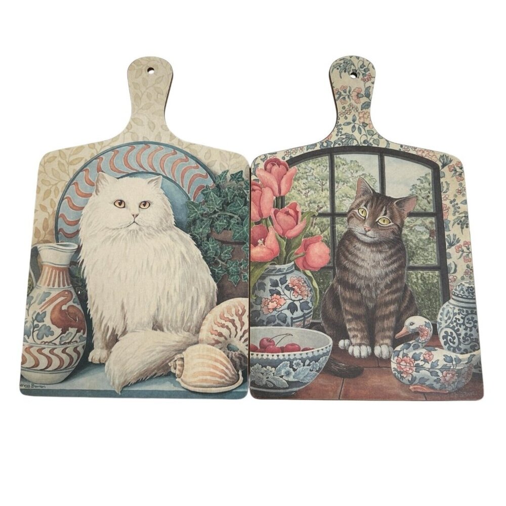Wilscombe Melamine Cat Cutting Boards Set Of 2 Jenny Barron Made in England